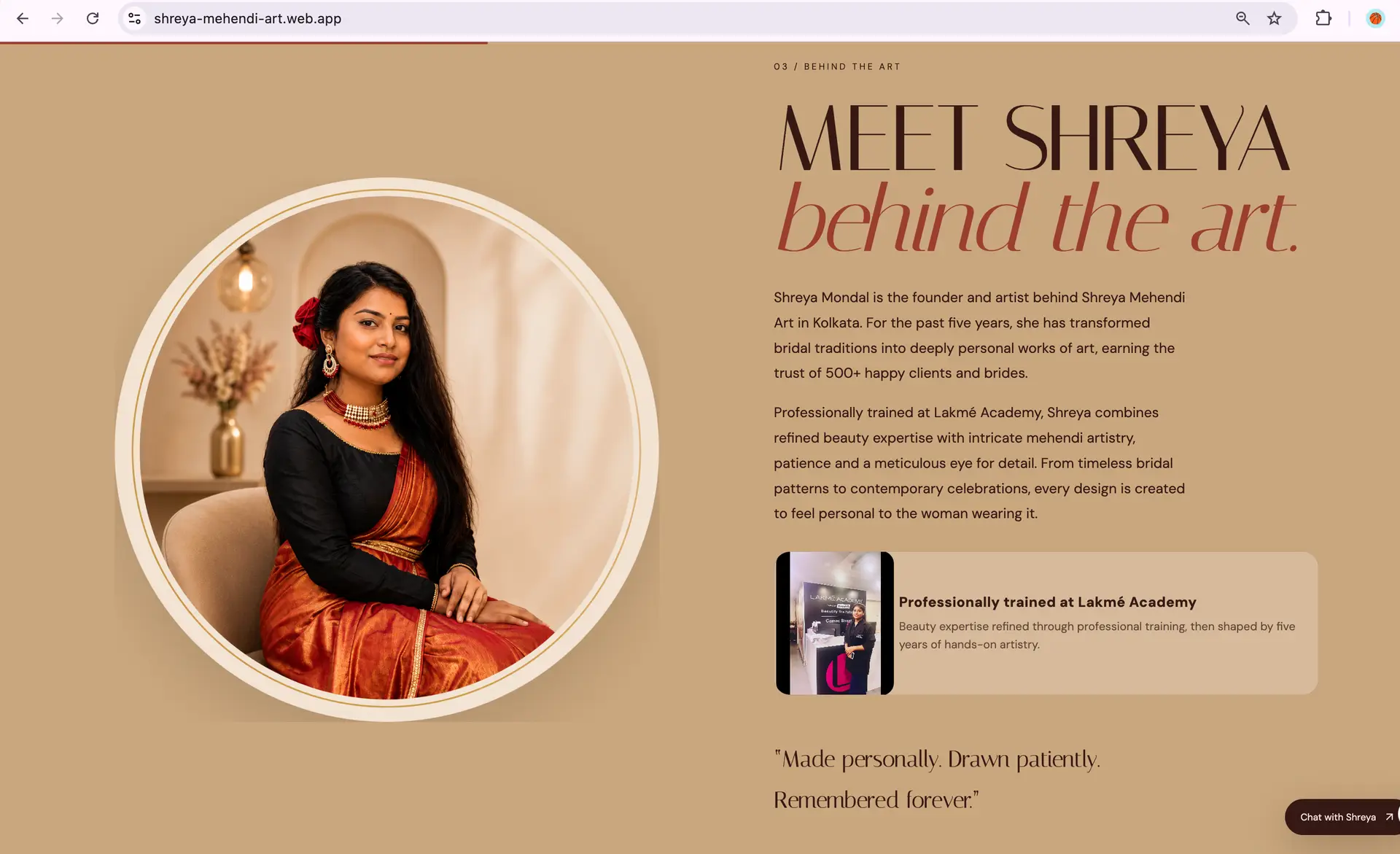 Shreya Mehendi Art cover